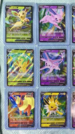 Pokemon TCG Eevee Evolution 14 Card V Lot Umbreon Espeon Flareon + - Image 2