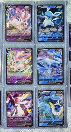 Pokemon TCG Eevee Evolution 14 Card V Lot Umbreon Espeon Flareon + - Image 3