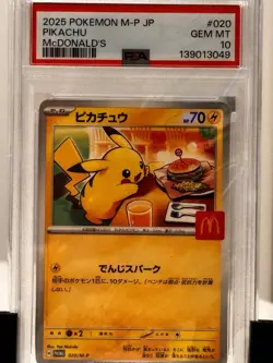 Pokemon Pikachu 020/M-P M-P Promotional Cards Promo Regular Japanese PSA 10 2025 - Image 1