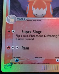 Camerupt 24/97 Reverse Holo Uncommon EX Dragon Pokemon Card Vintage 2003 hp - Image 3