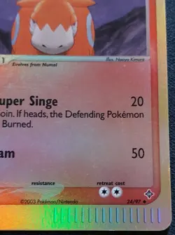 Camerupt 24/97 Reverse Holo Uncommon EX Dragon Pokemon Card Vintage 2003 hp - Image 4