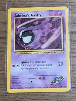 Sabrina's Gastly 93/132 Gym Heroes Common 50 HP Regular Basic Pokemon TCG Card - Image 1