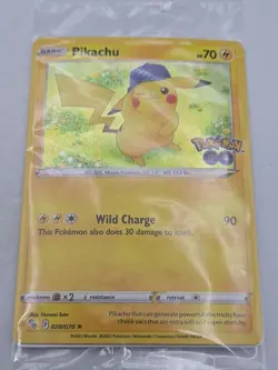 Pokemon/Pokemon GO Prerelease Pikachu Holo Foil Promo Card #028/078 Sealed - Image 2