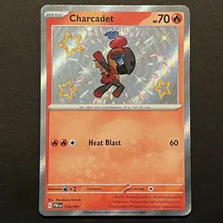 Charcadet - 114/091 - Pokemon Paldean Fates Shiny Rare Card NM - Image 1