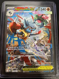 Pokemon Mega Lucario EX 179/132 Full Art Pokemon Card SIR Holo EN - Image 1