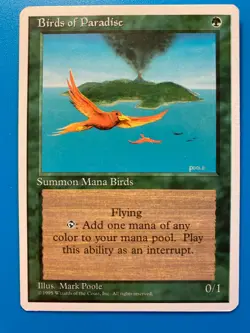 MTG 1x Birds of Paradise Core Set 4th Edition OLD SCHOOL Magic Gathering x1 NM - Image 1