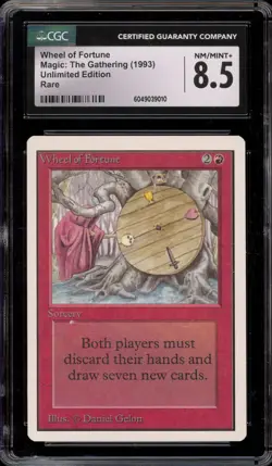 Magic The Gathering MTG Wheel of Fortune Revised Rare CGC 8.5 - Image 1