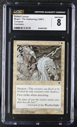 MTG Magic The Gathering Soltari Lancer 1997 Tempest CGC 8 - Image 1
