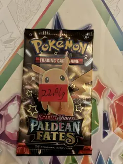 22.01g VERY HEAVY! Pokemon TCG Paldean Fates Booster Pack! SEALED! - Image 2