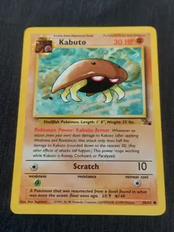 Pokemon Kabuto 50/62 – Fossil Set (1999) – Pokemon Card – Rare 💎 Mint - Image 1