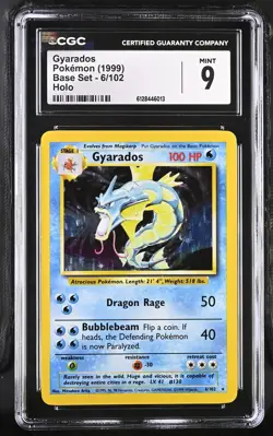 CGC 9 Gyarados 6/102 Holo Base Set Pokemon Card - Image 1