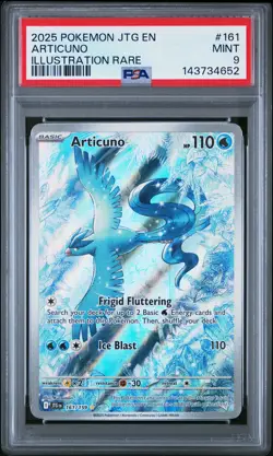 2025 POKEMON JTG EN-JOURNEY TOGETHER ILLUSTRATION RARE #161 ARTICUNO PSA 9 - Image 1