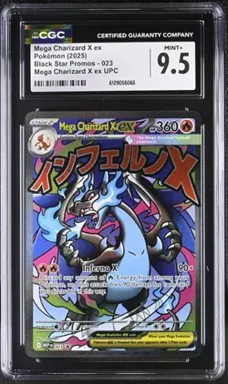 Mega Charizard X EX *CGC 9.5* Full Art *Phantasmal Flames UPC Promo* #23*Pokemon - Image 1