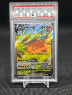Charizard V 2022 TCG Pokemon Black Star Promo Ultra Premium #SWSH260 PSA 8 - Image 1