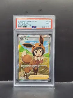 2021 POKEMON SWORD & SHIELD SHINING FATES #070 FULL ART/POKE KID PSA 9 - Image 1