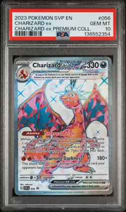 2023 POKEMON SVP PROMO PREMIUM COLLECTION #056 CHARIZARD EX PSA 10 - Image 1