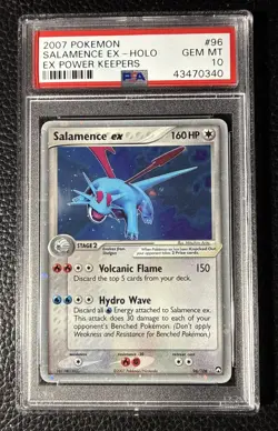 2007 Pokemon EX Power Keepers #96 Salamence EX PSA 10 - Image 1