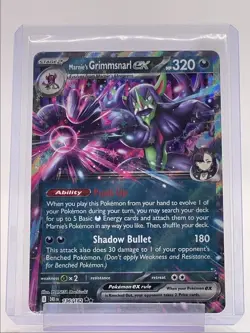 MARNIE'S GRIMMSNARL EX 2025 POKEMON DESTINED RIVALS DOUBLE RARE 136 Q3384 - Image 1