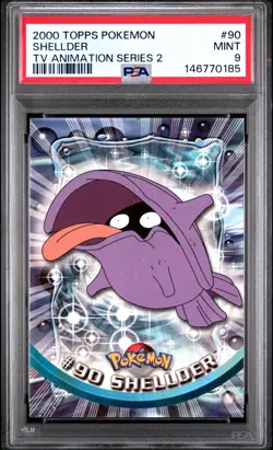 2000 TOPPS POKEMON TV ANIMATION SERIES 2 #90 SHELLDER PSA 9 - Image 1