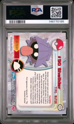 2000 TOPPS POKEMON TV ANIMATION SERIES 2 #90 SHELLDER PSA 9 - Image 2