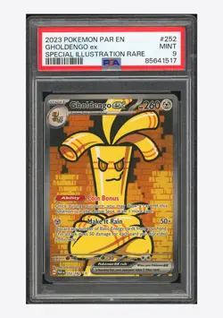 Pokemon PSA 9 Gholdengo ex Special Illustration Rare 2023 252/182 PAR English - Image 1