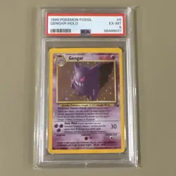PSA 6 1999 Pokemon Fossil Gengar #5/62 Holo Rare Unlimited - Image 1