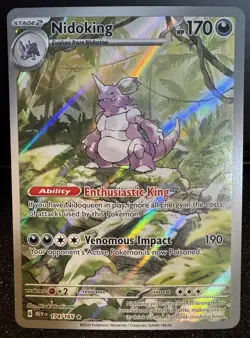 Pokemon TCG Nidoking 174/165 SV151 Illustration Rare Full Art Holo Rare NM - Image 1