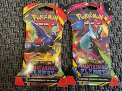 Pokemon Mega Evolution Phantasmal Flames Booster Pack Art Set 4 Pack SEALED - Image 4