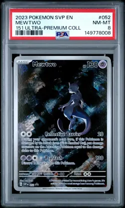 2023 POKEMON SVP EN-SV PROMO 151 ULTRA-PREMIUM COLLECTION #052 MEWTWO PSA 8 - Image 1