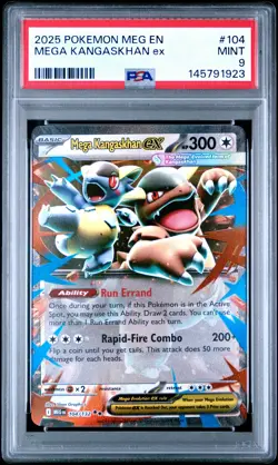 2025 POKEMON MEG EN-MEGA EVOLUTION #104 MEGA KANGASKHAN EX PSA 9 - Image 1