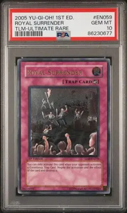 2005 Yugioh Royal Surrender TLM-EN059 Ultimate Rare 1st Edition PSA 10 Low Pop - Image 2