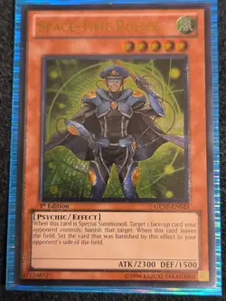 YuGiOh TCG Space-Time Police GENF-EN023 Ultimate Rare 1st Edition NM - Image 1