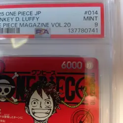 Monkey D Luffy ST21-014 ONE PIECE Magazine Promo 2025 Japanese PSA9 - Image 2