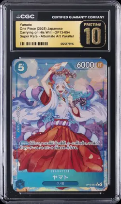 2025 ONE PIECE JPN CARRYING ON HIS WILL ALT ART #OP13-054 YAMATO CGC 10 PRISTINE - Image 1