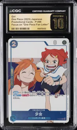 2025 ONE PIECE JPN PROMO CARD FOCUS ON ONE PIECE FAN LETTER GIRL CGC 10 PRISTINE - Image 1