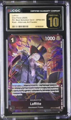 ✨✨ CGC 10 Pristine One Piece English Laffitte OP09-095 PC Best Vol 4 Alt Art - Image 1