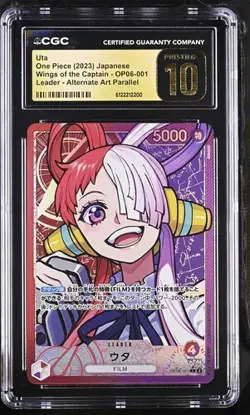✨✨ CGC 10 Pristine One Piece Uta OP06-001 Leader Alternate Art Parallel Jpn - Image 1