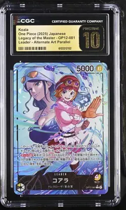 ✨ CGC 10 Pristine One Piece Koala OP12-081 Leader Alternate Art Par Japanese - Image 1