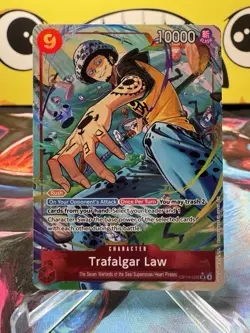 2025 One Piece Trafalgar Law (Alt Art) OP14-009 SR The Azure Sea’s Seven NM - Image 1