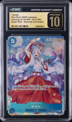 2025 ONE PIECE JPN CARRYING ON HIS WILL ALT ART #OP13-054 YAMATO CGC 10 PRISTINE - Image 1