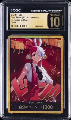 2025 ONE PIECE JAPANESE HEROINES EDITION GOLD DON!! UTA CGC 10 PRISTINE - Image 1