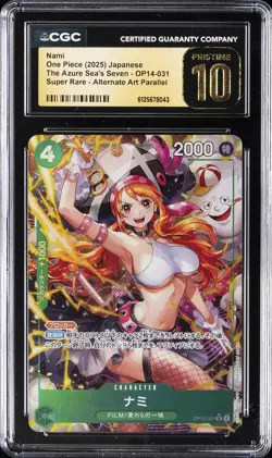 2025 ONE PIECE JAPANESE THE AZURE SEA'S SEVEN #OP14-031 NAMI CGC 10 PRISTINE - Image 1