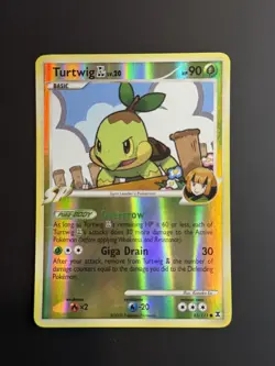 Pokemon TGC 2009 Platinum Rising Rivals Turtwig GL 85/111 Reverse Holo Card LP - Image 1