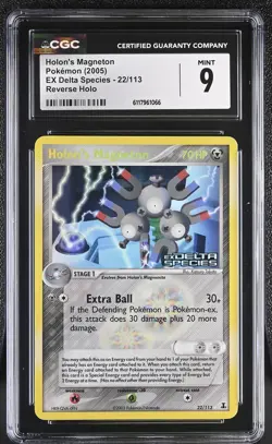 CGC 9 Holon's Magneton EX Delta Species 22/113 Reverse Holo STAMPED Pokemon Card - Image 1