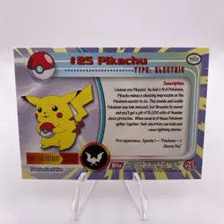 Pikachu #25 Pokemon Topps Card Red Label - LP Condition - Image 2