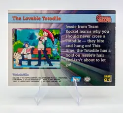 The Lovable Totodile Snap01 Topps Johto Series 1 2001 Pokemon Card - Image 2