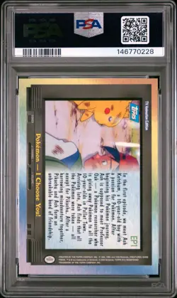 2000 TOPPS POKEMON TV ANIMATION SER 2 EPISODE CARDS POKEMON-I CHOOSE YOU! PSA 9 - Image 2
