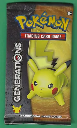 Pokemon "Generations" 10-Card Sealed Booster Pack (Pikachu) X1 - Image 1
