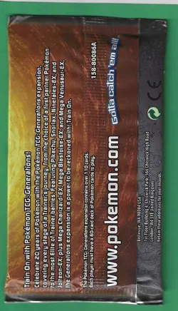 Pokemon "Generations" 10-Card Sealed Booster Pack (Pikachu) X1 - Image 2