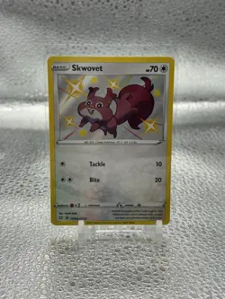 Skwovet SV099/SV122 Shining Fates Shiny Holo Rare Pokemon Card - Image 1